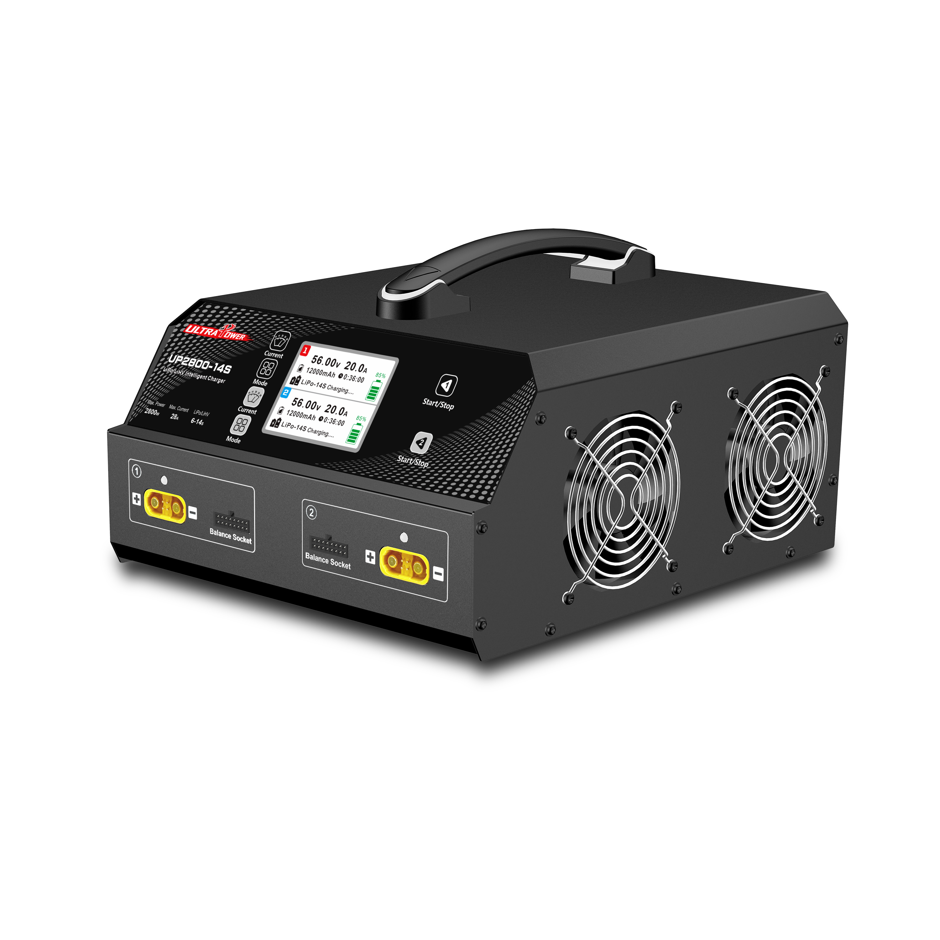 UP2800-14S 2X1400W 28A 6-14S LiPo/LiHV Intelligent Charger