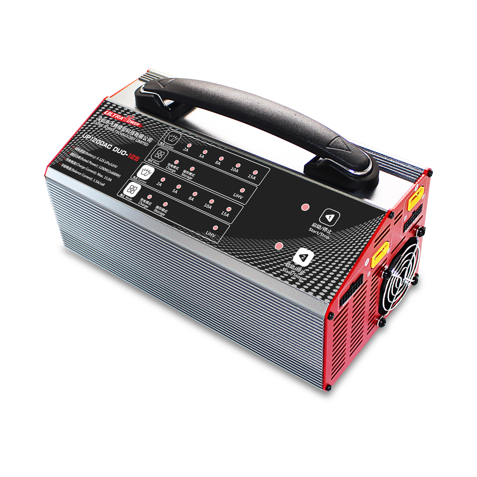 UP1200AC DUO 2X600W 15A 6-12S LiPo/LiHV Intelligent Charger