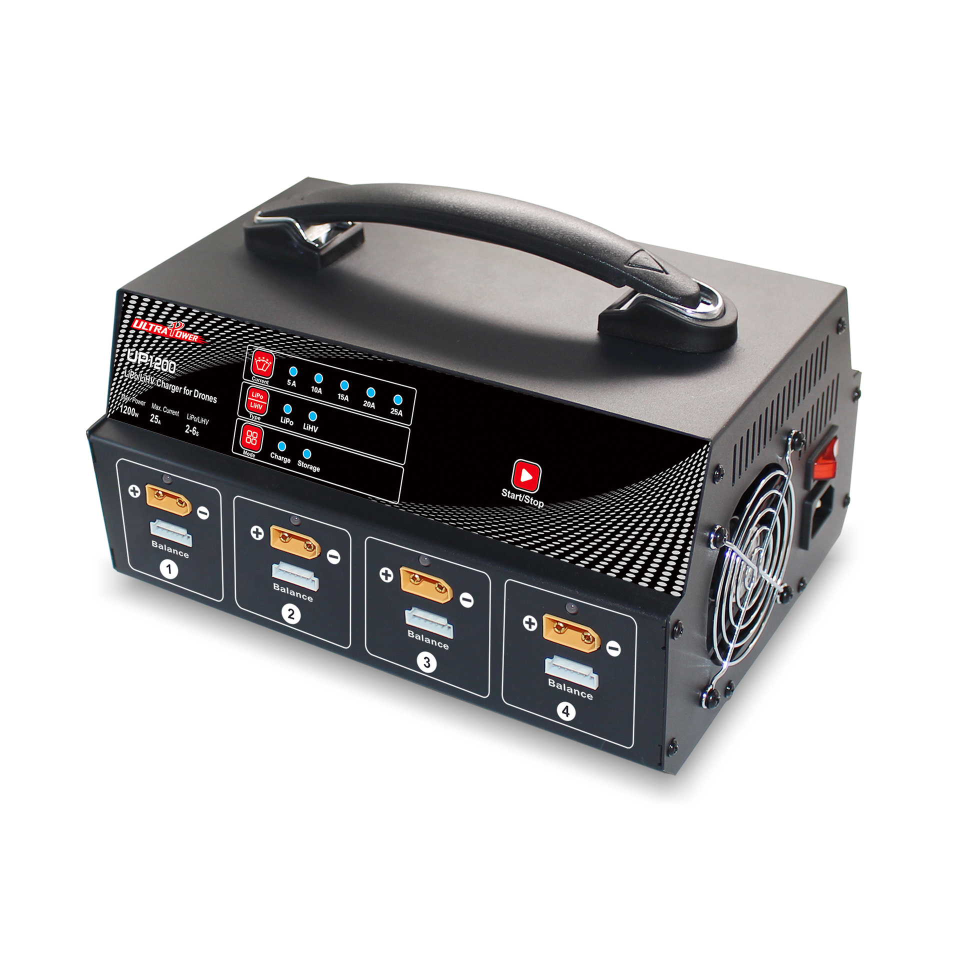 UP1200 1200W 25A 8 Channels 2-6S LiPo/LiHV Intelligent Charger
