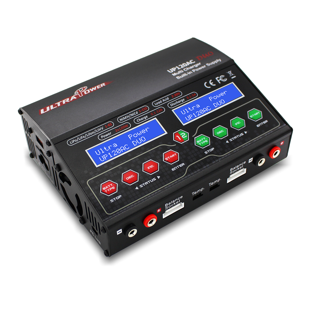UP120AC DUO 2X120W 12A Dual Channels AC/DC Charger