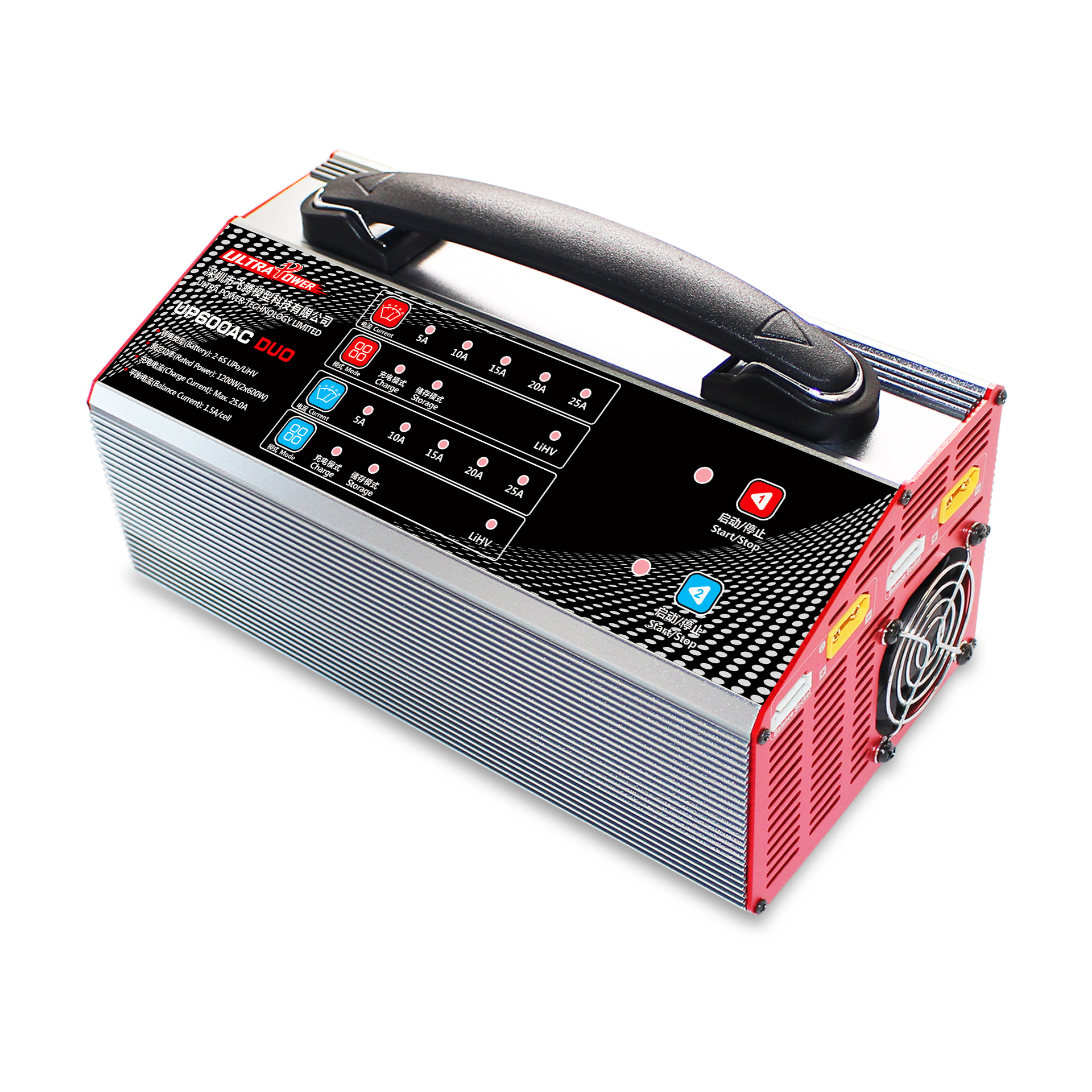 UP600AC DUO 2X600W 25A 2-6S LiPo/LiHV Intelligent Charger